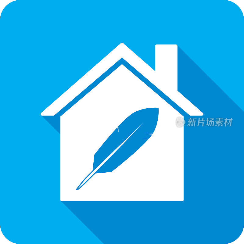 House Feather图标剪影